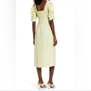 Open Edit Pale Yellow MIDI Dress Women’s Size Large / Comfortable and Chic